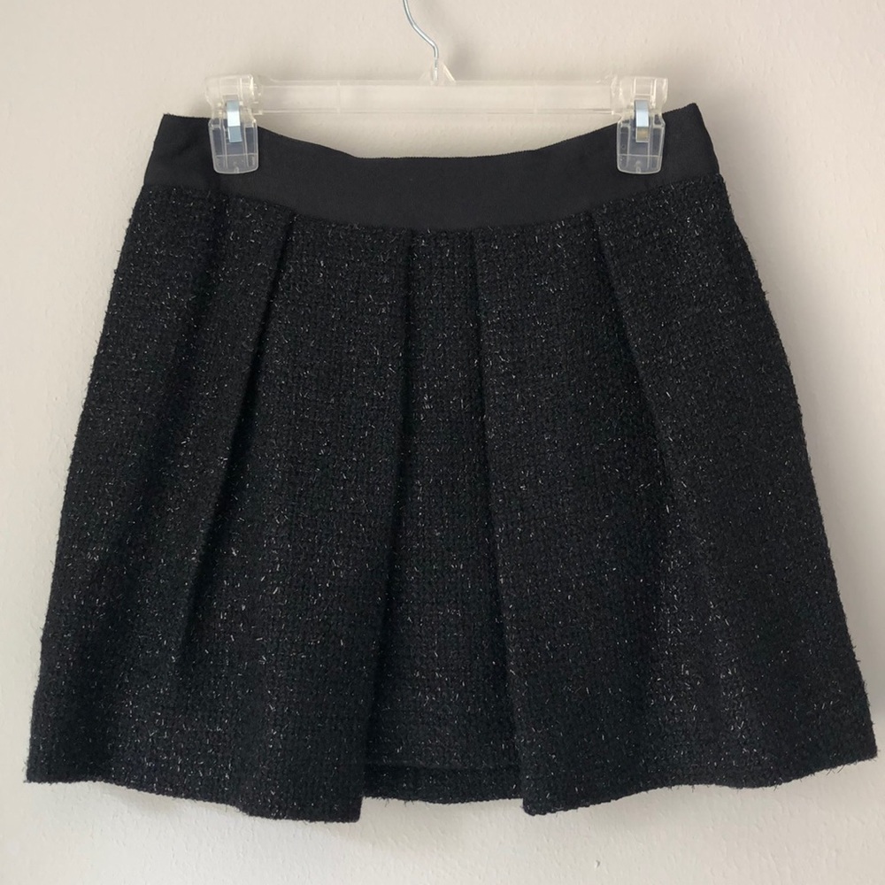 Milly of New York: Black Sparkle Mini Skirt